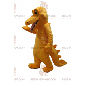 Costume mascotte gigante colorato coccodrillo arancione