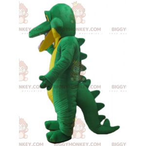 Giant Green and Yellow Crocodile BIGGYMONKEY™ Mascot Costume –