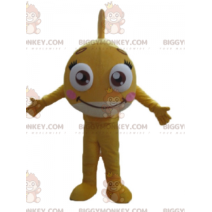 Costume da mascotte BIGGYMONKEY™ di pesce giallo gigante molto