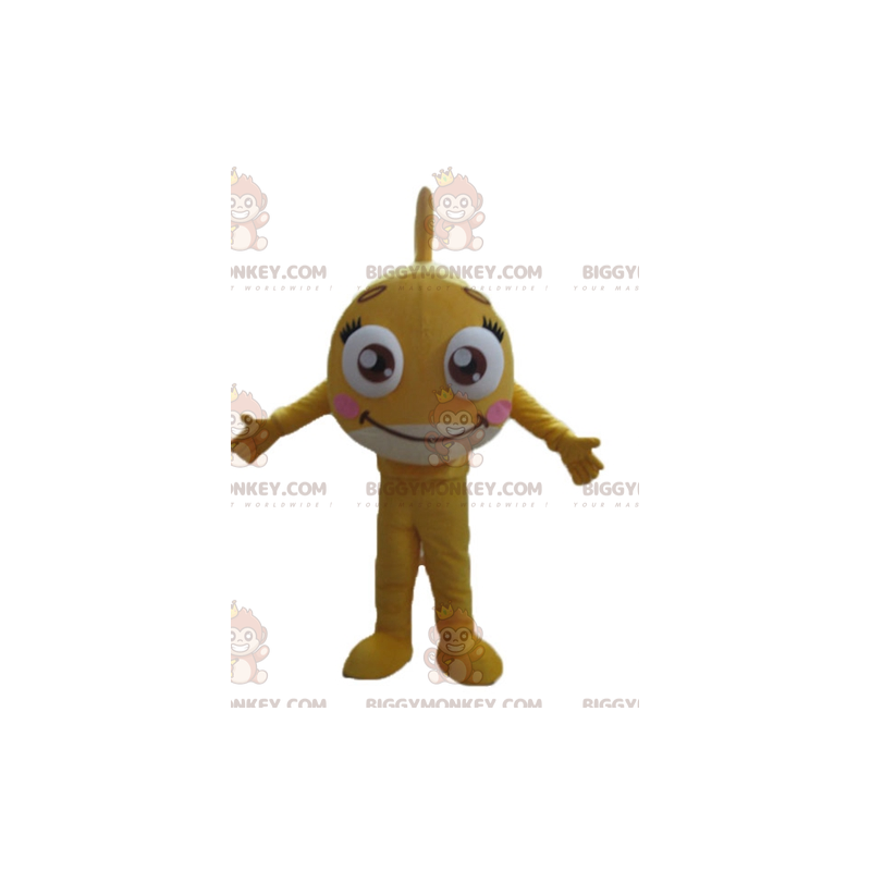 Costume da mascotte BIGGYMONKEY™ di pesce giallo gigante molto