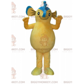 Kostým maskota obřího modrého a žlutého mořského koníka