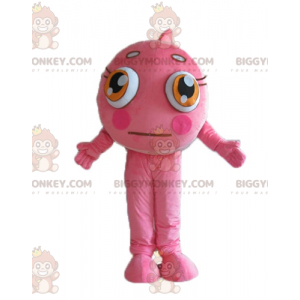 Traje de mascote BIGGYMONKEY™ de peixe-palhaço rosa e branco