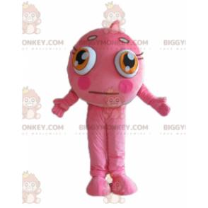 Bonito y colorido disfraz de mascota de pez payaso rosa y