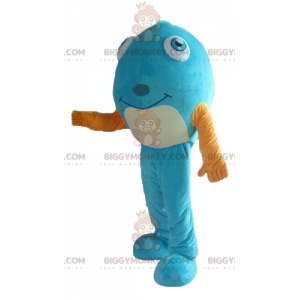 Blue Fish BIGGYMONKEY™ maskottiasu erittäin hymyilevällä