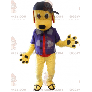 Young Dog BIGGYMONKEY™ Mascot Costume Dressed As Young –