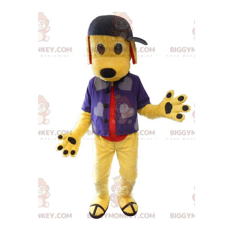 Jonge hond BIGGYMONKEY™ mascottekostuum gekleed als jong -