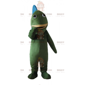 Costume da mascotte gigante verde e pesce blu BIGGYMONKEY™ -