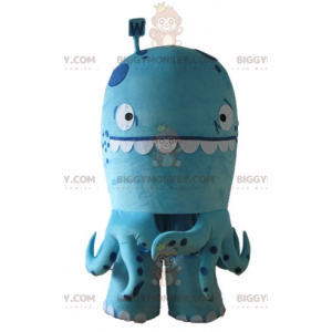 Super Funny Polka Dot Blue Octopus Mascot Costume BIGGYMONKEY™