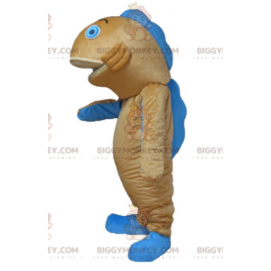 BIGGYMONKEY™-Maskottchen-Kostüm mit Riesenfischen in Lachsblau