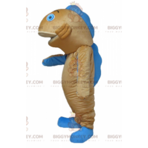 Costume de mascotte BIGGYMONKEY™ de poisson orange et bleu de