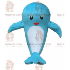 Funny and Cute Blue and White Whale BIGGYMONKEY™ Mascot Costume