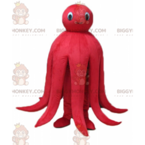 Costume da mascotte BIGGYMONKEY™ del polpo rosso gigante di