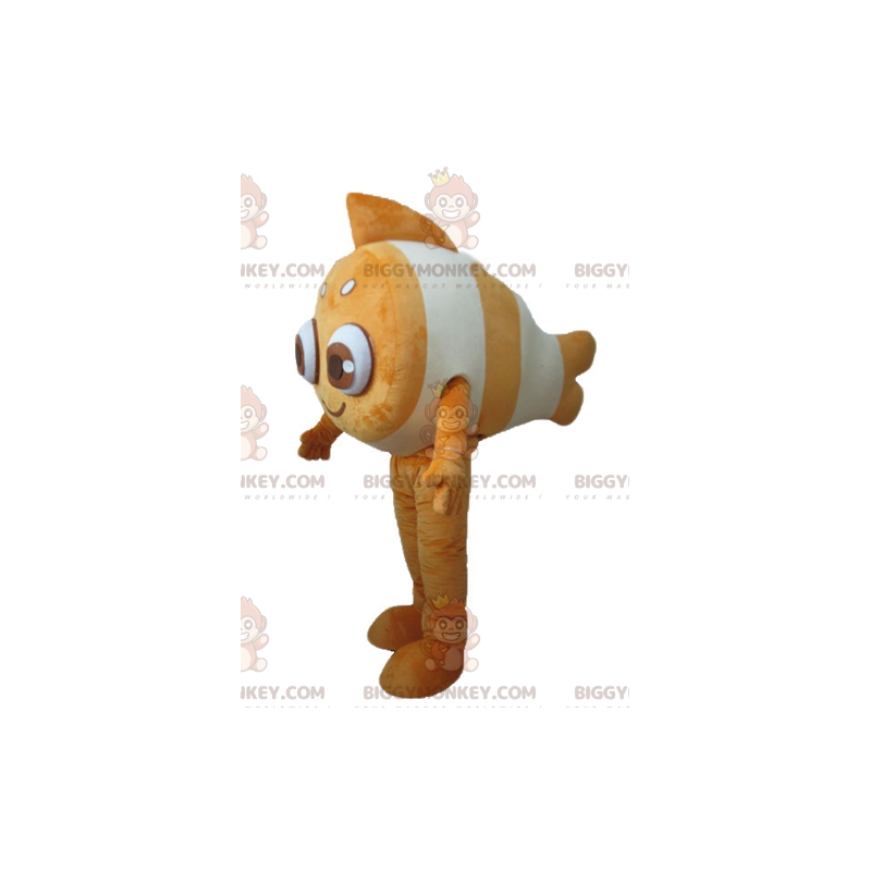 Fantasia de mascote BIGGYMONKEY™ de peixe-palhaço laranja e