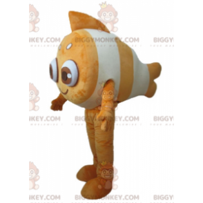 Very Smiling Orange and White Clownfish BIGGYMONKEY™ Mascot