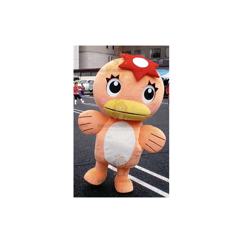 Orange and White Duck BIGGYMONKEY™ Mascot Costume –