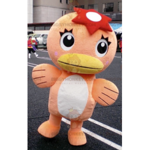 Orange and White Duck BIGGYMONKEY™ Mascot Costume –