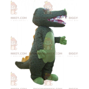 BIGGYMONKEY™ Mascot Costume Green Crocodile with Gray Scales -