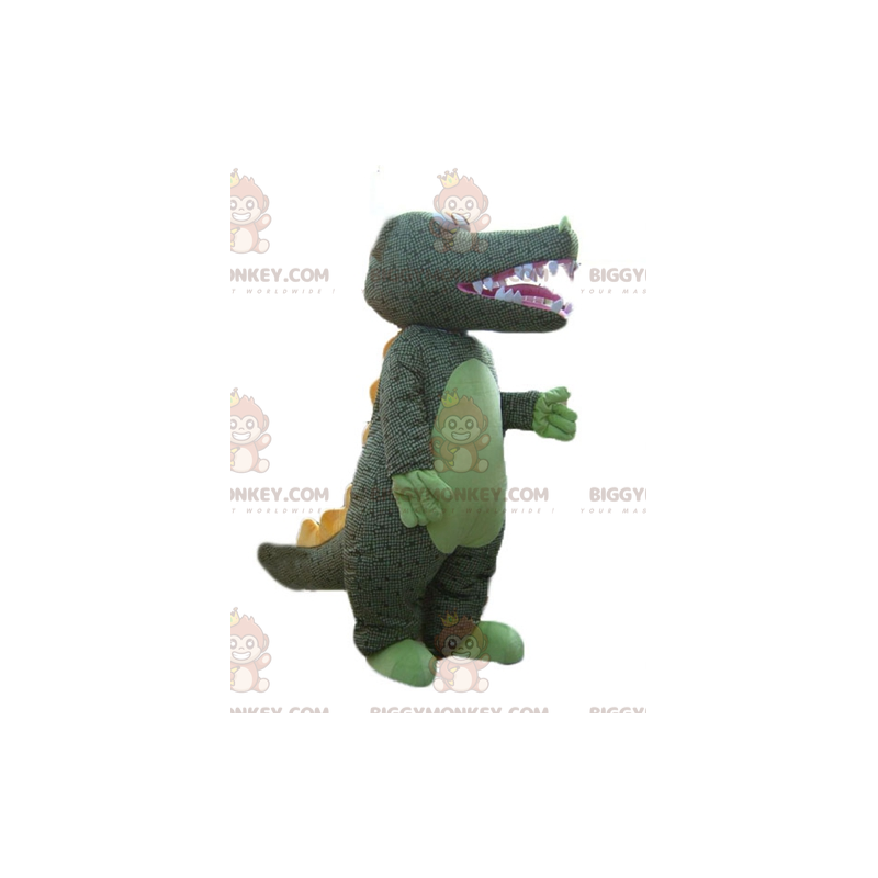 Costume de mascotte BIGGYMONKEY™ de crocodile vert avec des