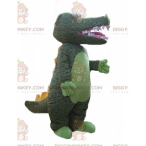 Costume de mascotte BIGGYMONKEY™ de crocodile vert avec des