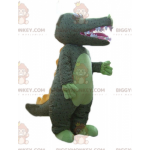 Traje de mascote BIGGYMONKEY™ crocodilo verde com escamas