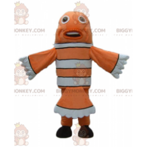 Orange vit och svart clownfisk BIGGYMONKEY™ maskotdräkt -