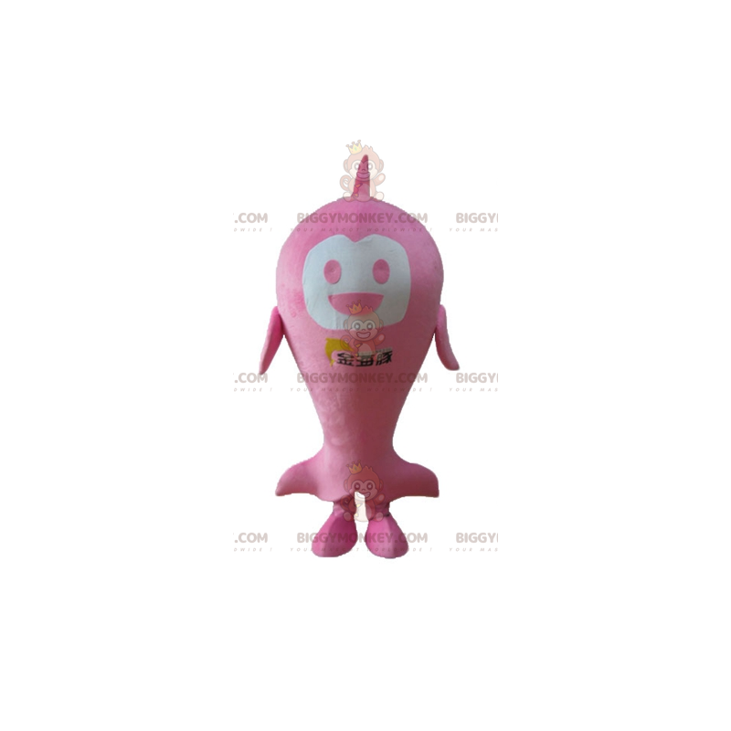 BIGGYMONKEY™ Big Smiling Pink and White Fish Mascot Costume -