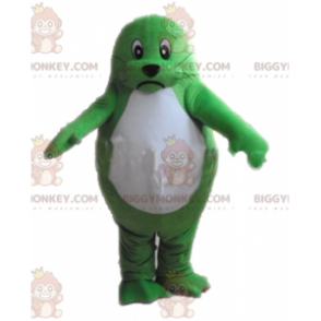 BIGGYMONKEY™ Disfraz de Mascota de Nutria Verde y Blanca