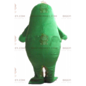 Costume de mascotte BIGGYMONKEY™ de loutre vert et blanche