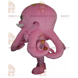 BIGGYMONKEY™ Mascot Costume Giant Pink Octopus with Blue Eyes -