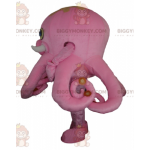 Kostým maskota BIGGYMONKEY™ Obří růžová chobotnice s modrýma