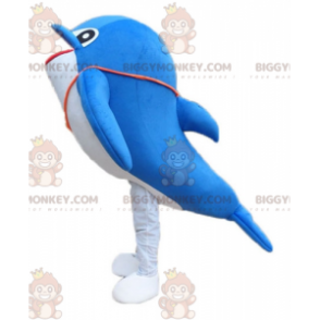 Meget vellykket kæmpe blå og hvid delfin BIGGYMONKEY™ maskot