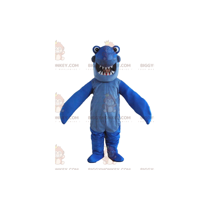 Costume da squalo blu con denti grandi BIGGYMONKEY™ -