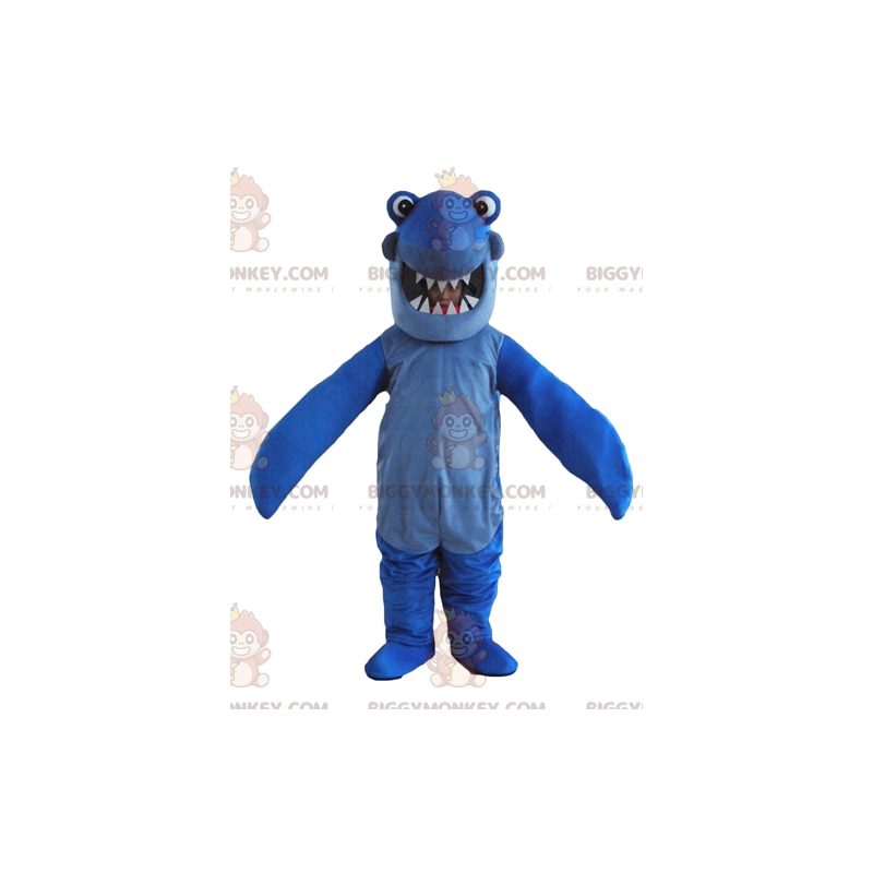 Μπλε καρχαρίας με μεγάλα δόντια Κοστούμι μασκότ BIGGYMONKEY™ -