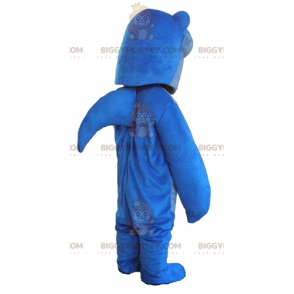 Costume de mascotte BIGGYMONKEY™ de requin bleu avec de grandes