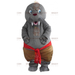 Costume de mascotte BIGGYMONKEY™ de phoque de morse gris avec
