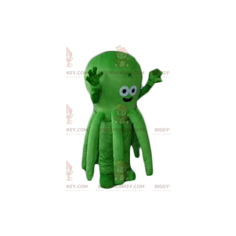 Costume da mascotte BIGGYMONKEY™ con polpo verde molto carino e