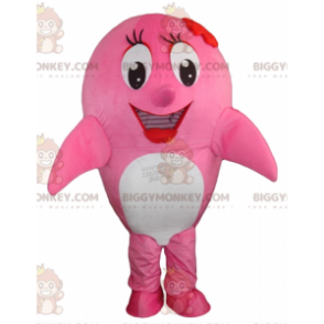 Whale Pink and White Dolphin BIGGYMONKEY™ maskotkostume -