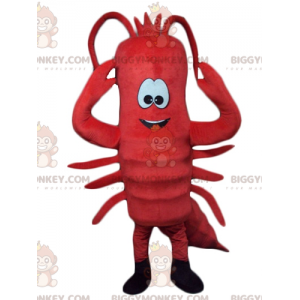 BIGGYMONKEY™ Disfraz de mascota langosta roja langosta gigante