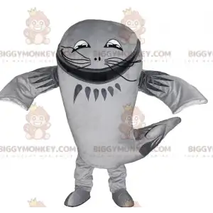 Costume da mascotte pesce gatto gigante grande pesce grigio