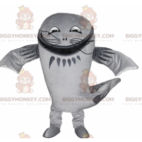 Costume da mascotte pesce gatto gigante grande pesce grigio