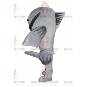 Costume da mascotte pesce gatto gigante grande pesce grigio