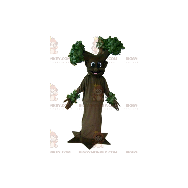 Costume de mascotte BIGGYMONKEY™ d'arbre marron et vert géant