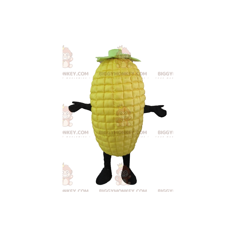 Costume da mascotte gigante giallo e verde pannocchia di mais