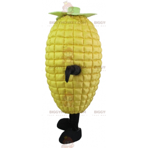 Costume de mascotte BIGGYMONKEY™ d'épi de maïs jaune et vert