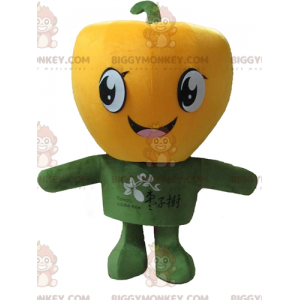 Big Giant lachende gele peper BIGGYMONKEY™ mascottekostuum -