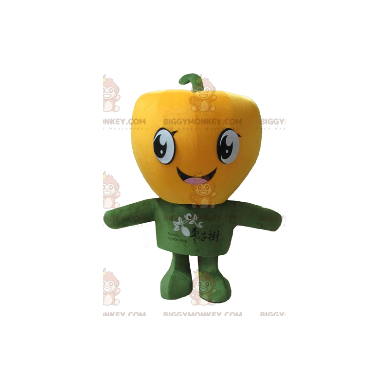 Big Giant Smiling Yellow Pepper BIGGYMONKEY™ Mascot Costume -