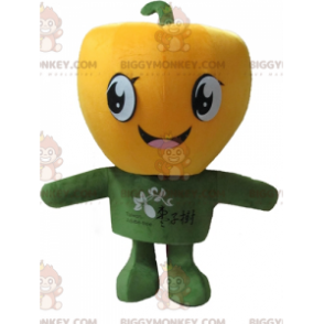 Big Giant lachende gele peper BIGGYMONKEY™ mascottekostuum -