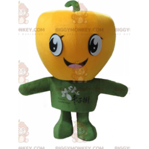 Big Giant Smiling Yellow Pepper BIGGYMONKEY™ maskottiasu -