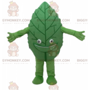 Costume de mascotte BIGGYMONKEY™ de feuille verte géante et