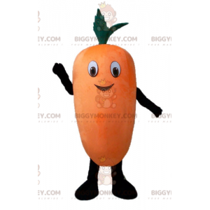 Costume da mascotte gigante sorridente carota arancione